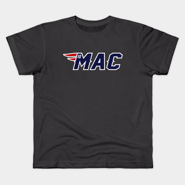 Mac 10, New England Football Kids T-Shirt by FanSwagUnltd